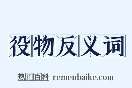 役物反义词是什么意思的图片